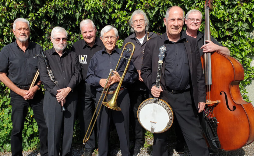 Gruppenfoto der Wolverines Jazzband