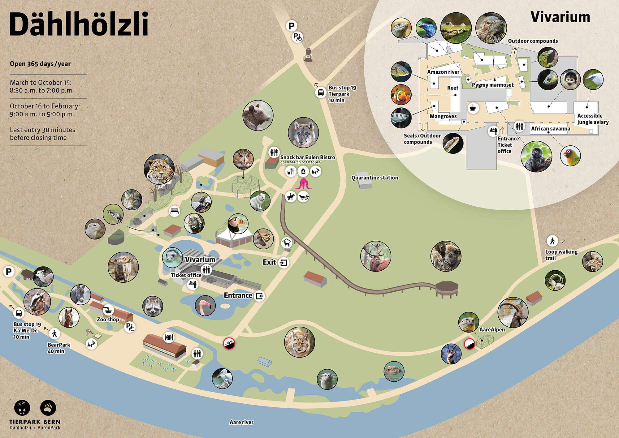 Zoo map in English